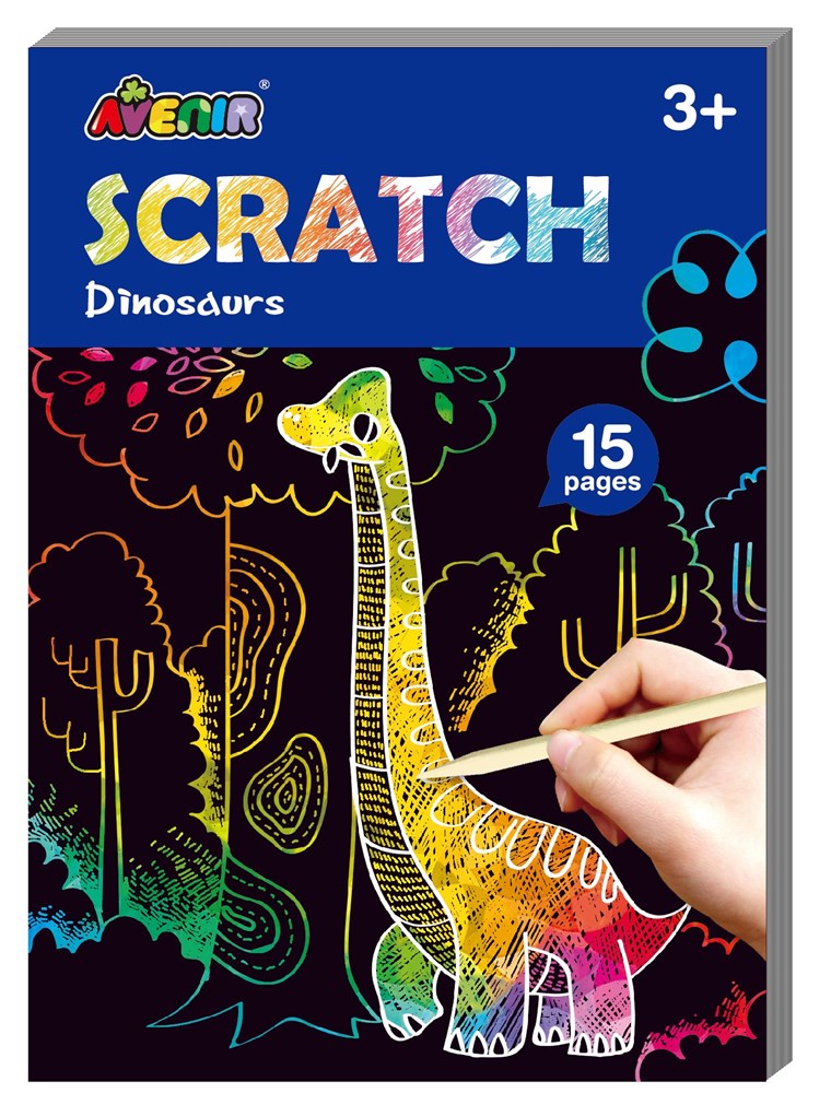 Avenir - Mini Scratch Book - Dinosaurs - Johnco